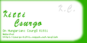 kitti csurgo business card
